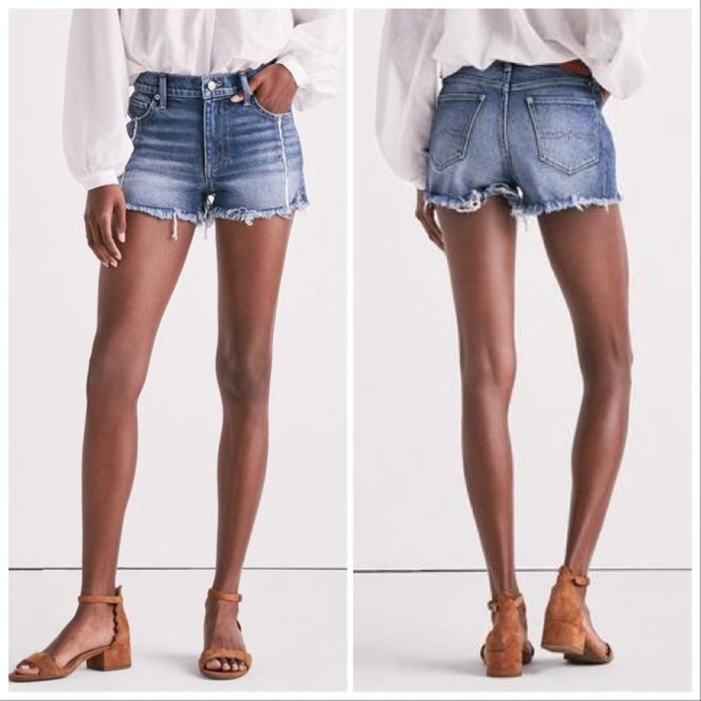 Lucky Brand High Rise Shortie Jean Shorts